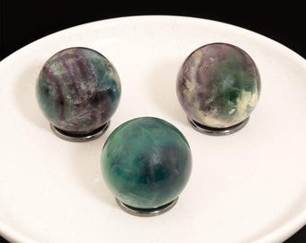 Fluorite Crystal Spheres, Green Fluorite Spheres, Crystal Balls, Balls of Fluorite, Healing Crystal Gifts, Fluorite Stone,
