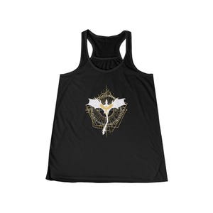 Gold & White Dragons | Women&#39;s Flowy Racerback Tank
