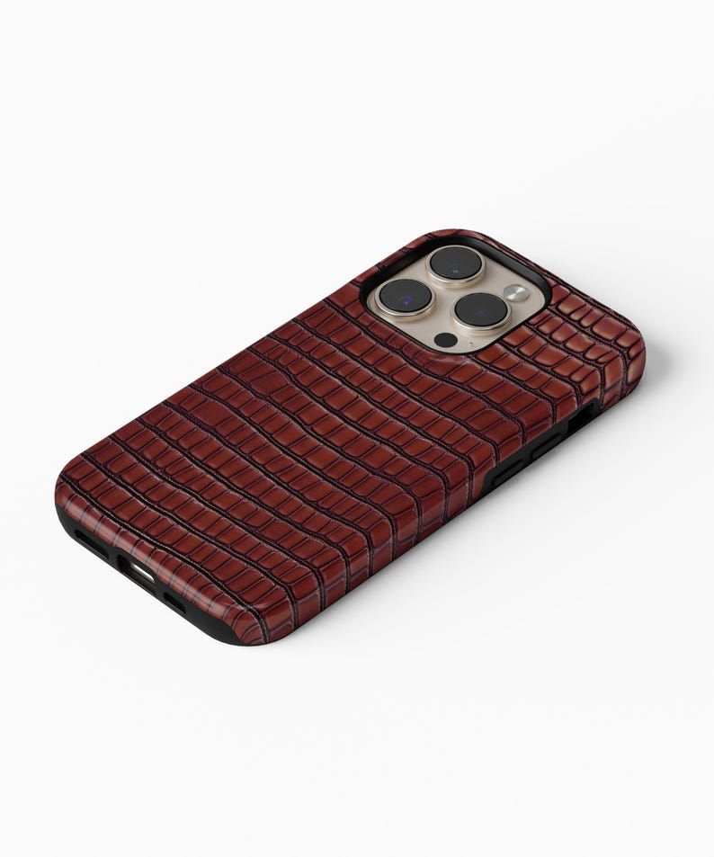 Dark Red Bordeaux Crocodile Faux Leather Phone Case, Luxury Textured Cover for iPhone, Samsung, Google Pixel, red leather phone case, dark red phone case, Bordeaux phone case, faux leather case, crocodile phone case, luxury phone case, textured phone cover, shockproof case, stylish phone case, iPhone case, Samsung case, Google Pixel case, unique phone case, handmade phone cover, durable case, elegant phone case, premium phone case, fashion phone case, leather skin phone case,
