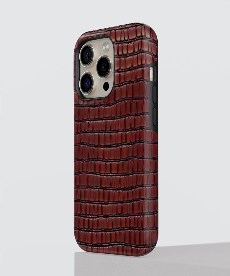 Dark Red Bordeaux Crocodile Faux Leather Phone Case, Luxury Textured Cover for iPhone, Samsung, Google Pixel, red leather phone case, dark red phone case, Bordeaux phone case, faux leather case, crocodile phone case, luxury phone case, textured phone cover, shockproof case, stylish phone case, iPhone case, Samsung case, Google Pixel case, unique phone case, handmade phone cover, durable case, elegant phone case, premium phone case, fashion phone case, leather skin phone case,