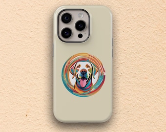Dog Christmas Phone Case, Case for dog lovers, Labrador Phone Case, Samsung Christmas Case, White phone case, Minimalistic phone case