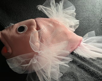 Pink sequin beta fish costume