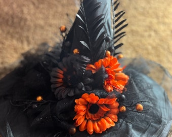 Halloween daisy witch hat