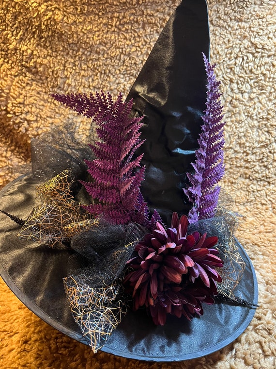 Purple Flower Witch Hat - Etsy display picture 2