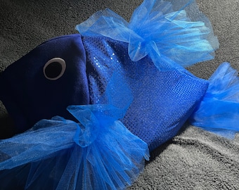 Royal blue sequin beta fish costume