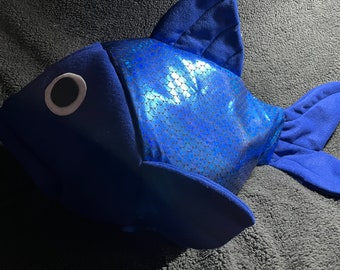 Blue scale fish costume