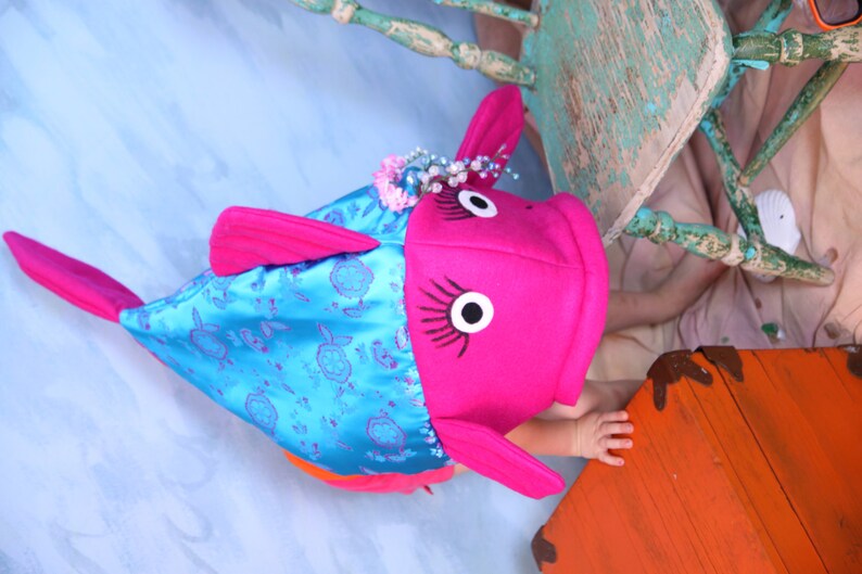 Hot Pink sequin fish costume-one size fits all image 4