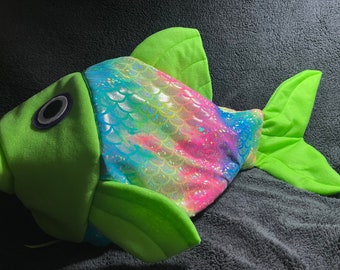 Large scale rainbow fish costume