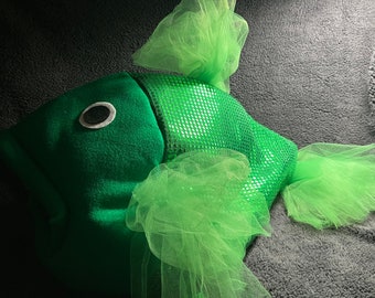 Green sequin beta fish costume