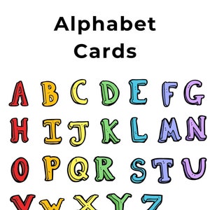 Alphabet Learning Cards for Children - Digital Download