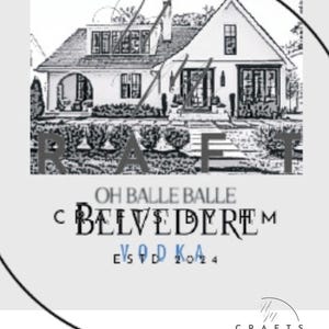 Adesivo personalizzato per bottiglia di alcol Belvedere Vodka - File digitale
