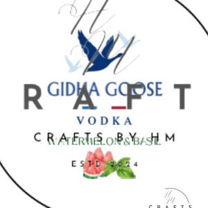 Adesivo personalizzato per bottiglia di alcol Grey Goose Vodka Anguria e Basilico - File digitale