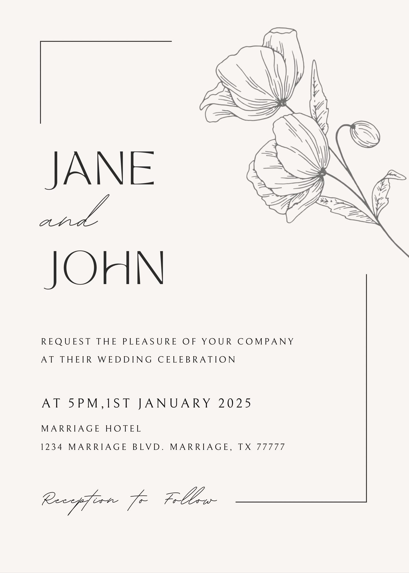 Wedding Invitation Templates Etsy