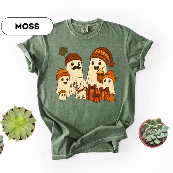 Comfort Colors®, Family Halloween shirt, Ghost Family Portrait Shirt, Matching Spooky Season Outfit, Cute Halloween Gift for Families, D504