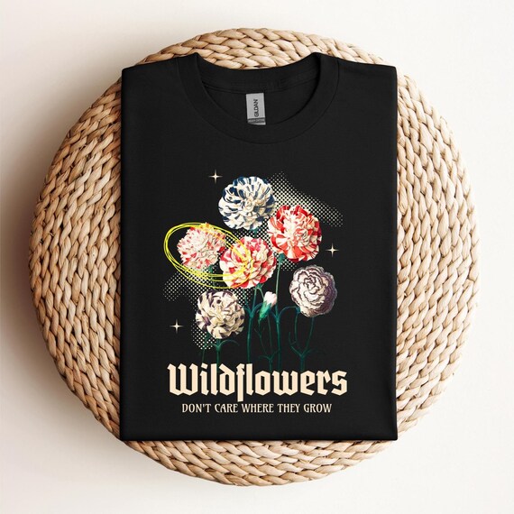 Wildflower Tshirt, Wild Flowers Shirt, Floral Tee, Flower Tee, Gift for Women, Ladies Shirts, Best Friend Gift Shirt,Nature Lover Shirt,D280