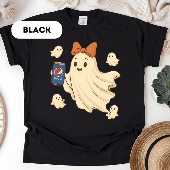 Comfort Colors® Halloween Pepsi Ghost Shirt, Pepsi Ghost Sweater, Funny Ghost Pepsi Sweatshirt, Pepsi Lover Shirt, Ghost Soda Shirt, D447