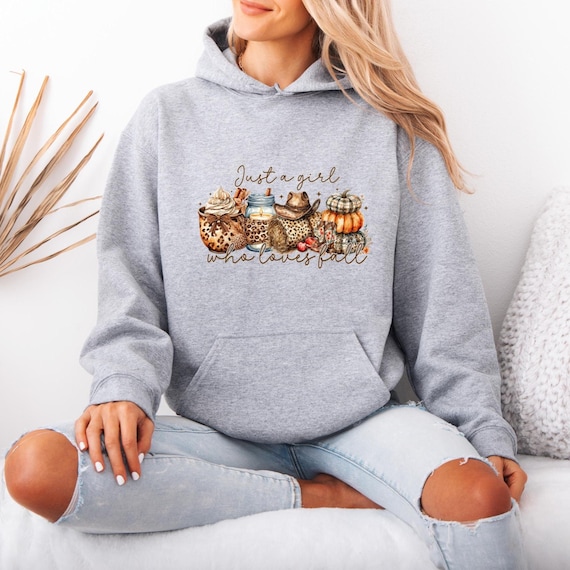Just A Girl Who Loves Fall Shirt, Coffee Shirt, Pumpkin Shirt, Coquette Shirt, Cozy Vibes Shirt, Fall Lover Tee, Autumn Tee, D471