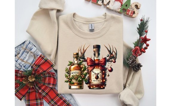We Whiskey You A Merry Christmas Tshirt, Xmas Drinking Gift, Xmas Men Shirt, Xmas Party Tee, Whisky Christmas Tee, Whiskey Lover Gift, D082