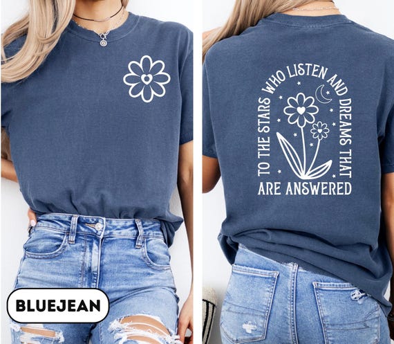 Comfort Colors®, Two-sided Velaris shirt, To the stars who listen shirt, A Court of Thorns and Roses Court, Celestial-Inspired Shirt, D235