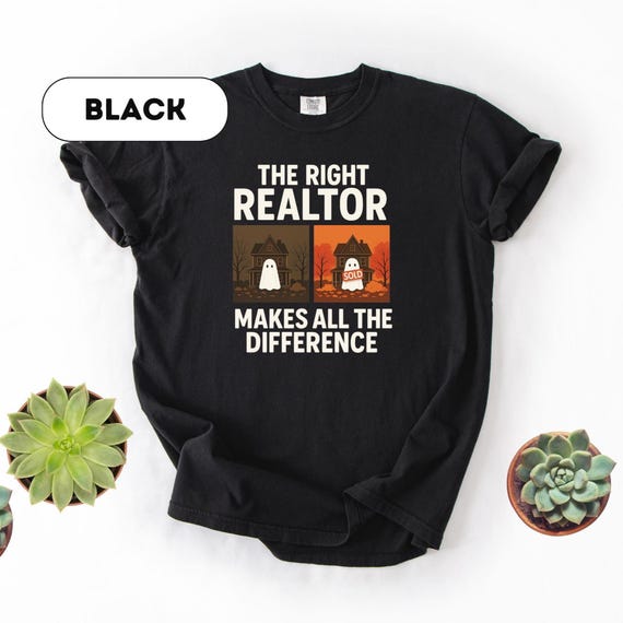 Comfort Colors®, Realtor Fall Apparel, Real Estate Shirt, Realtor Gift tee, Realtor Fall Halloween Shirt, Real Estate Agent Gift D495