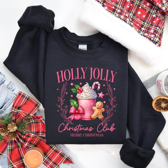 Holly Jolly Christmas Coffee Club Shirt, Xmas Shirt, Christmas Coffee Shirt, Christmas Club Sweater, Holly Jolly Shirt, Xmas Holiday, D035