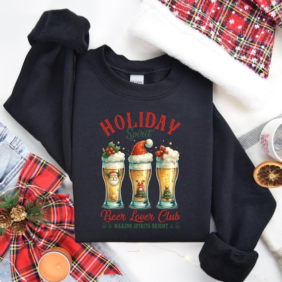 Santa Beer Tshirt, Christmas Beer Tee, Christmas Party, Christmas Drinking Tee, Family Christmas Gifts, Reindeer Drinking Graphic Tees,D088