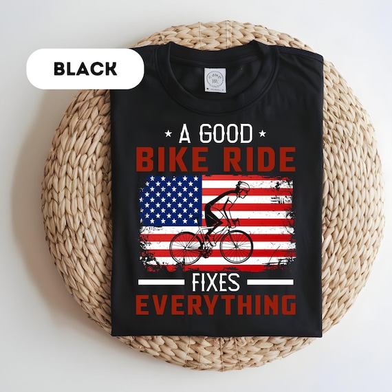 Comfort Colors®,Bike Riders, A Good Bike Ride, Fixes Everything Tee, Funny Bicycle Tee, A Good Bike Ride Fixes Everything Gift T-Shirt, D187