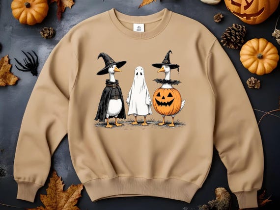 Spooky Ghost, Halloween Shirt, Goose Shirt, Halloween Ghost Shirt, Silly Goose Shirt, Fall Shirt, Spooky Shirt, Pumpkin Costume Shirt, D310