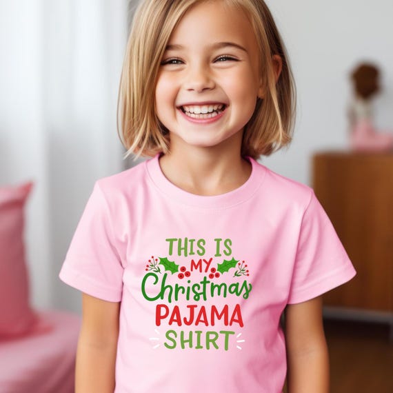 This is My Christmas Pajama Shirt T-Shirt - Unisex Funny Merry Christmas Shirt - XMas Party Tee Holiday Gift for Christmas Birthday, D024