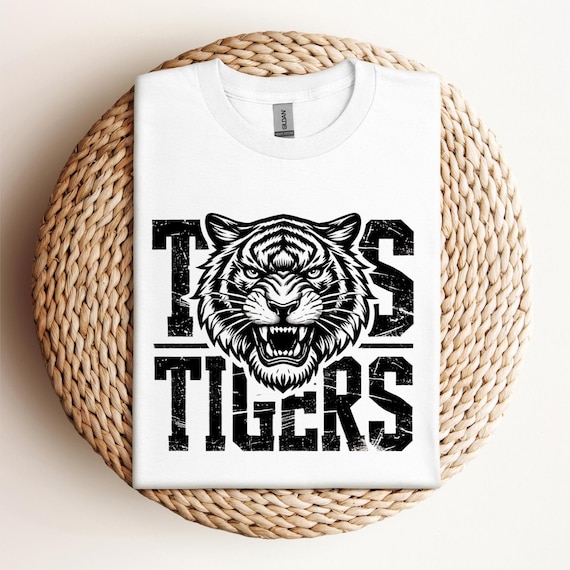 Tiger Shirt, Tiger Face, Tiger Shirt, School Mascot tee, Tiger Face, Animal Prints, Gift for Her, Gift for Him, Personalized Tee, Tiger,D293