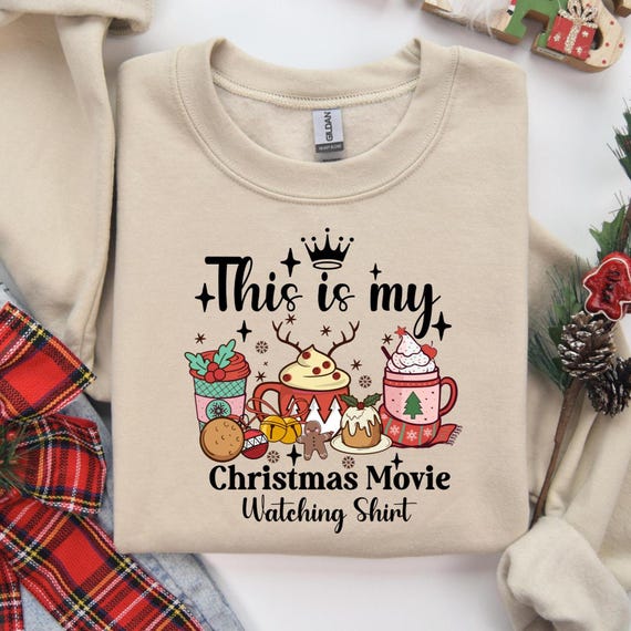 This Is My Christmas Movie Watching Shirt, Funny Christmas Movie Shirt, Movie Lover Gift, Christmas Tee, Christmas Movie Lover Shirt, D130