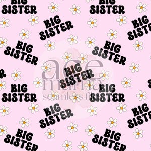 Big Sister with Flower Seamless File