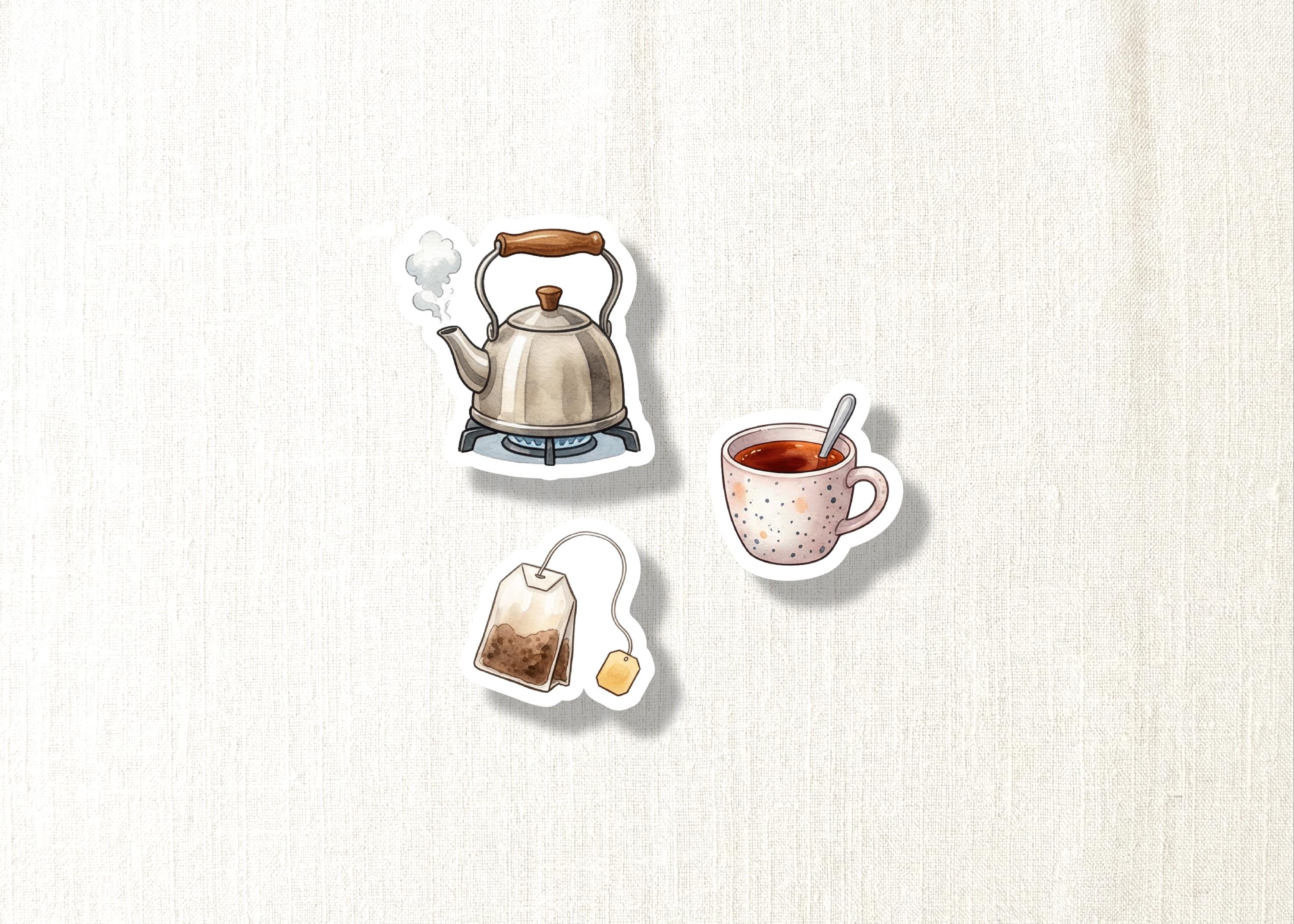 Sticker Sheet - Tea Time | Journaling | Planner Stickers | Beverage ...