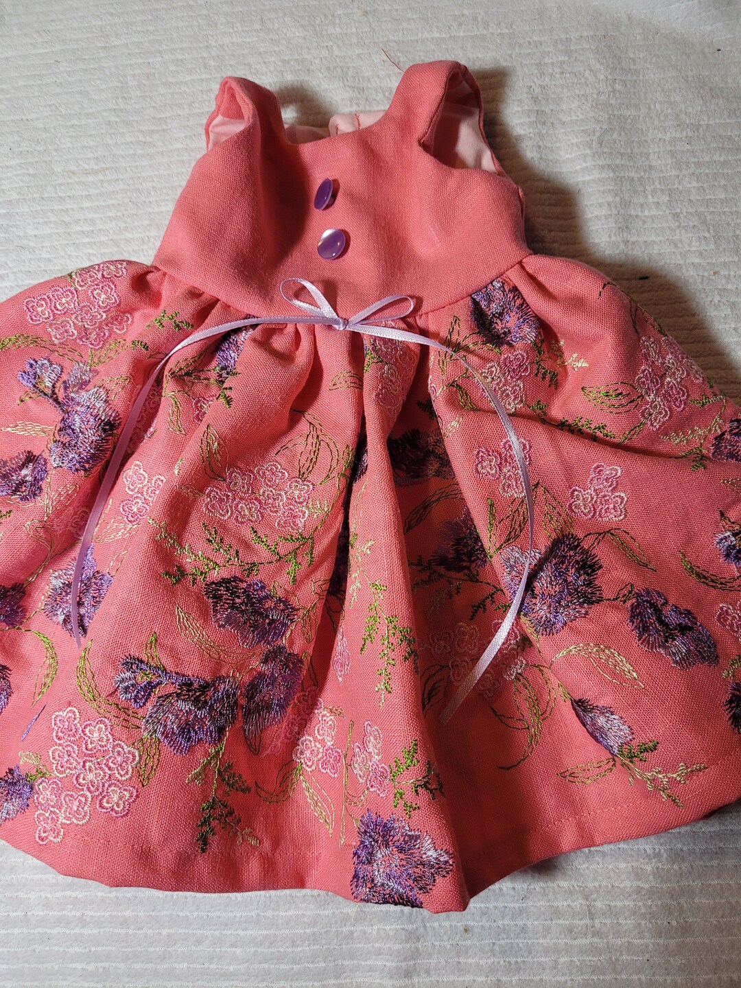 18 Melon Embroidered Dress Etsy