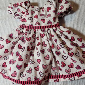 18&quot; Pink/White Heart Valentine Dress