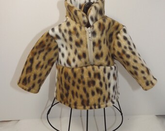 18" Leopard Fleece Jacket