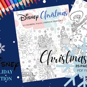 Disney Weihnachten Ausmalseiten - 25 Seiten