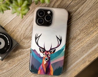 Magnetic Mountain Stag Tough Phone Case - MagSafe® Compatible iPhone Cover | Durable, Stylish Protection
