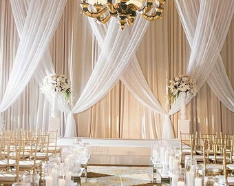 Elegant 6.5yard White Fabric - Perfect for Wedding Backdrops, Arch Decorations, Photo Booths, Baby Showers & Special Occasions like