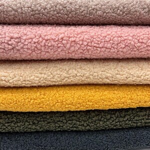 Poodle fabric. Teddy flux Fur fabric. Soft plush fabric. 60" width. Fabric By The Yard.