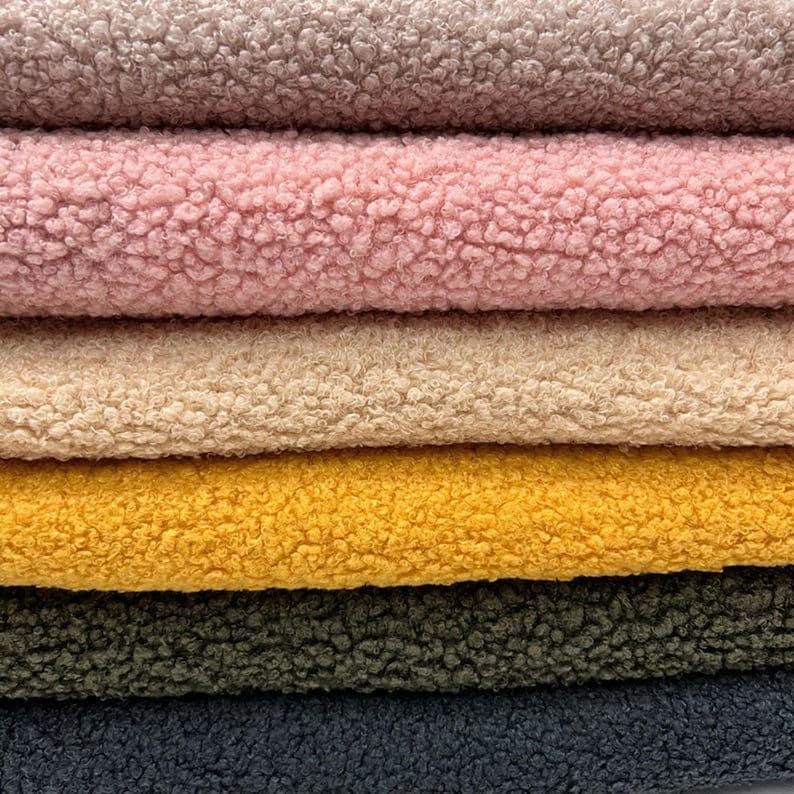 Poodle fabric. Teddy flux Fur fabric. Soft plush fabric. 60" width. Fabric By The Yard.