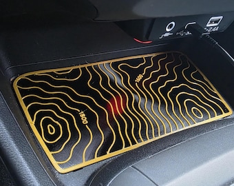 23-26 Subaru Crosstrek Dash Pocket Mat | Anti-Slip Rubber Insert | Raised Topographic Pattern Holographic Back