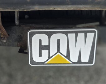 COW Trailer Hitch Cover | Funny Diesel Parody | Fits 2" Receiver Hitches