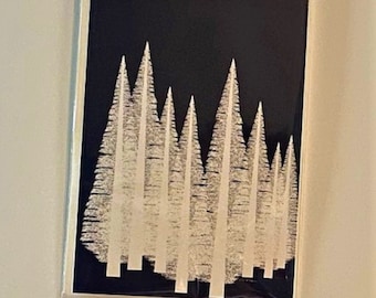 White Pines Note Cards, Pine Tree Cards, Nature Greeting Card, Nature Note Card, Modern White Pine Cards, Pine Tree Cards, White Pine Card