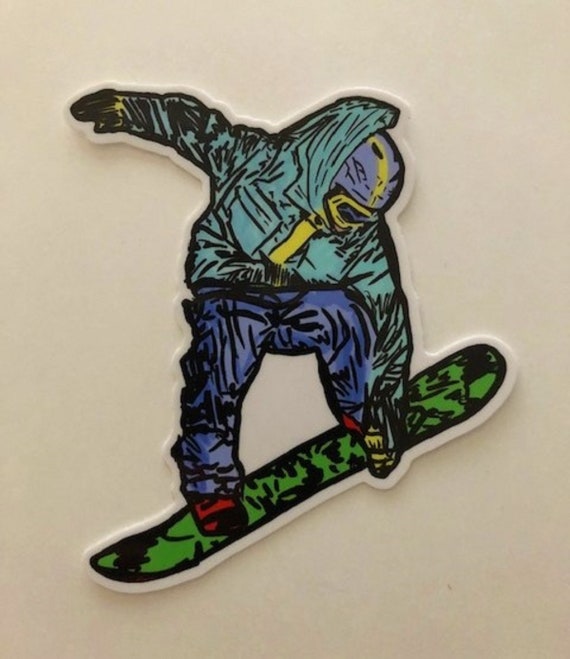 Snowboard Sticker Sticker Snowboarder - Etsy