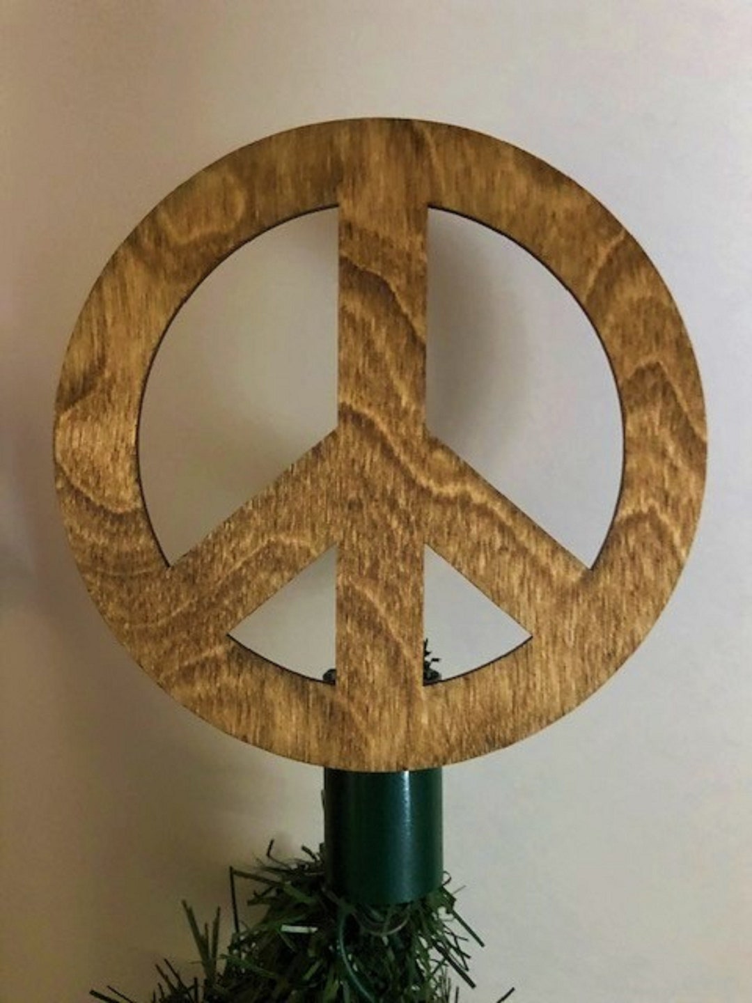 Peace Sign Christmas Tree Topper, Peace Sign Tree Topper, Peace Sign