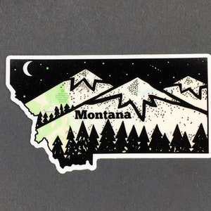 Montana Sticker, Montana Bumper Sticker, Montana,State Of Montana, Big Sky Sticker,Yellowstone Art,Montana Art, Montana Gift, Custom Sticker