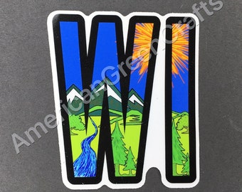 Wisconsin Sticker, Wisconsin, State Of Wisconsin, Wisconsin Gifts, Wisconsin Bumper Sticker