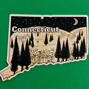 Connecticut Sticker,Connecticut,State Of Connecticut,Connecticut Bumper Sticker,Connecticut Gifts,Connecticut Art,Connecticut Collectibles,