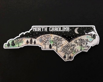 North Carolina, North Carolina Sticker, North Carolina Gifts, North Carolina Collectibles, North Carolina Art, North Carolina Bumper Sticker